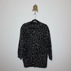 R13 Wool Blend Leopard Print Cardigan XS